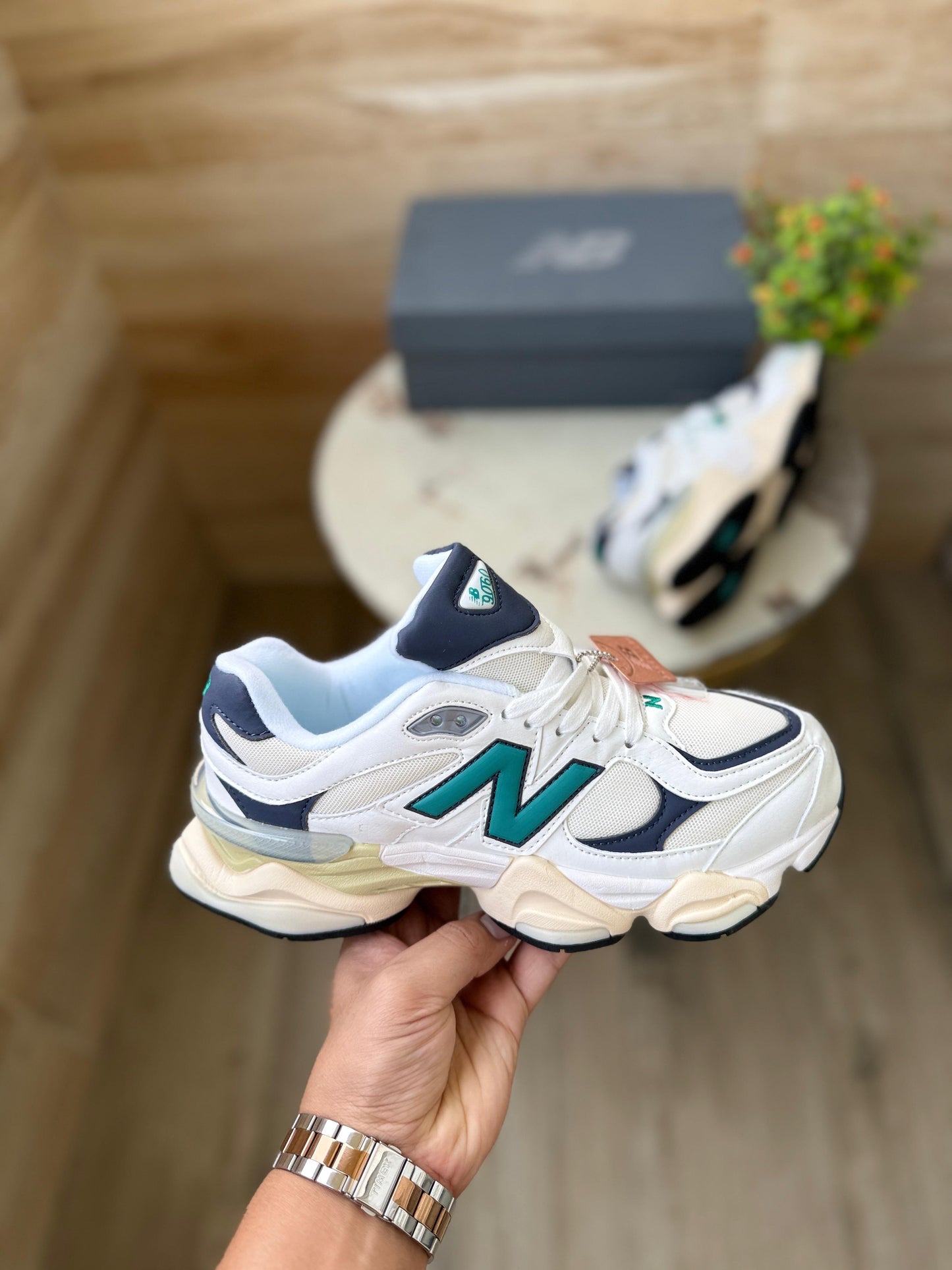 New Balance 9060 White Silver – Premium Showroom Quality Sneakers