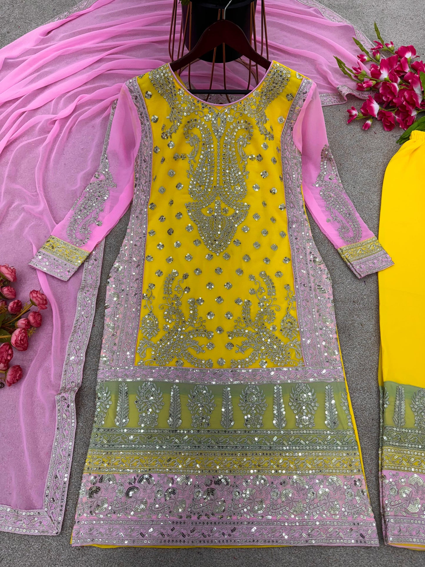 Party Wear Look Fancy Top-Dupatta and Fully Stitched Sharara*