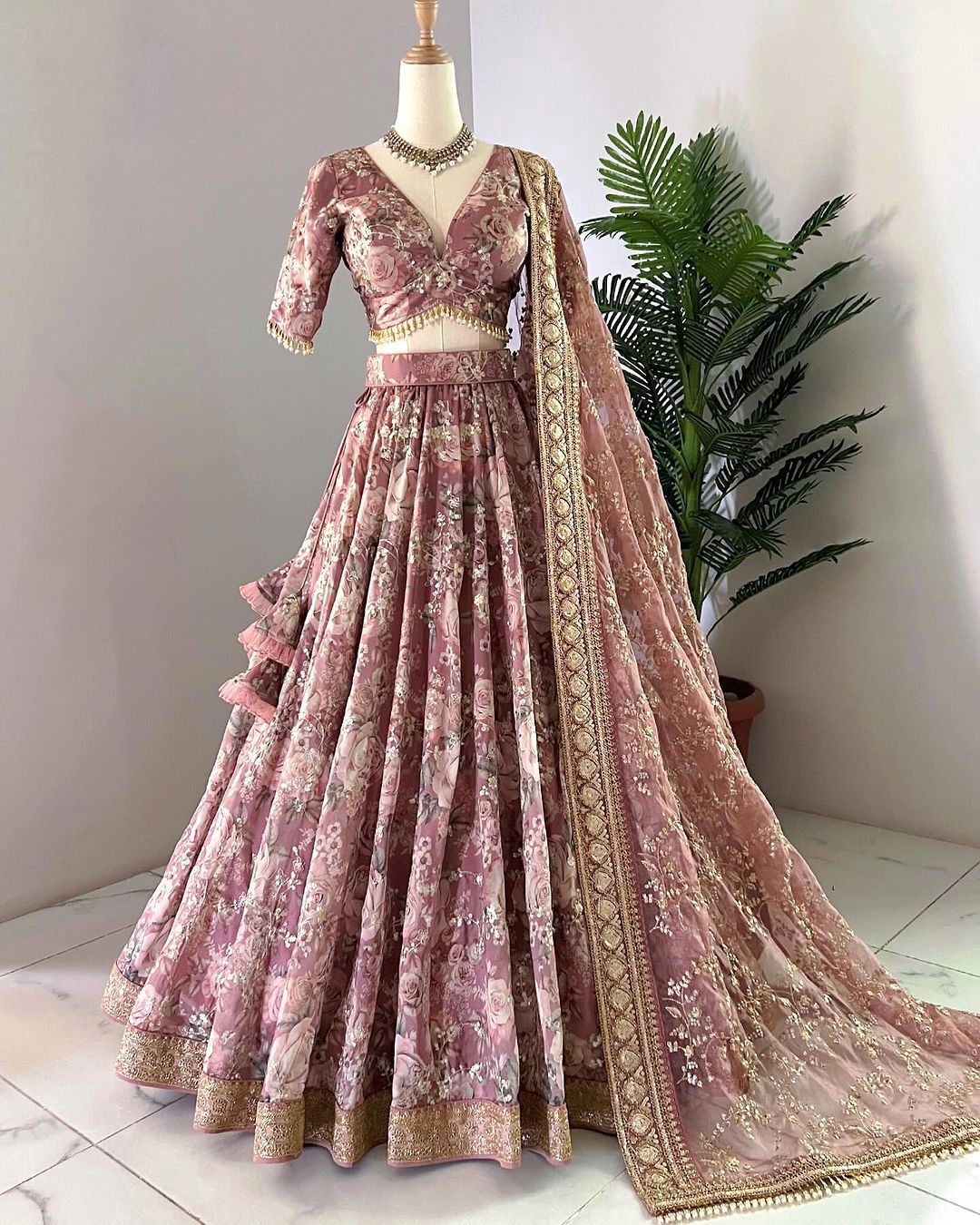 Multi Color Satin Silk Wedding Wear Sequence Work Lehenga Choli