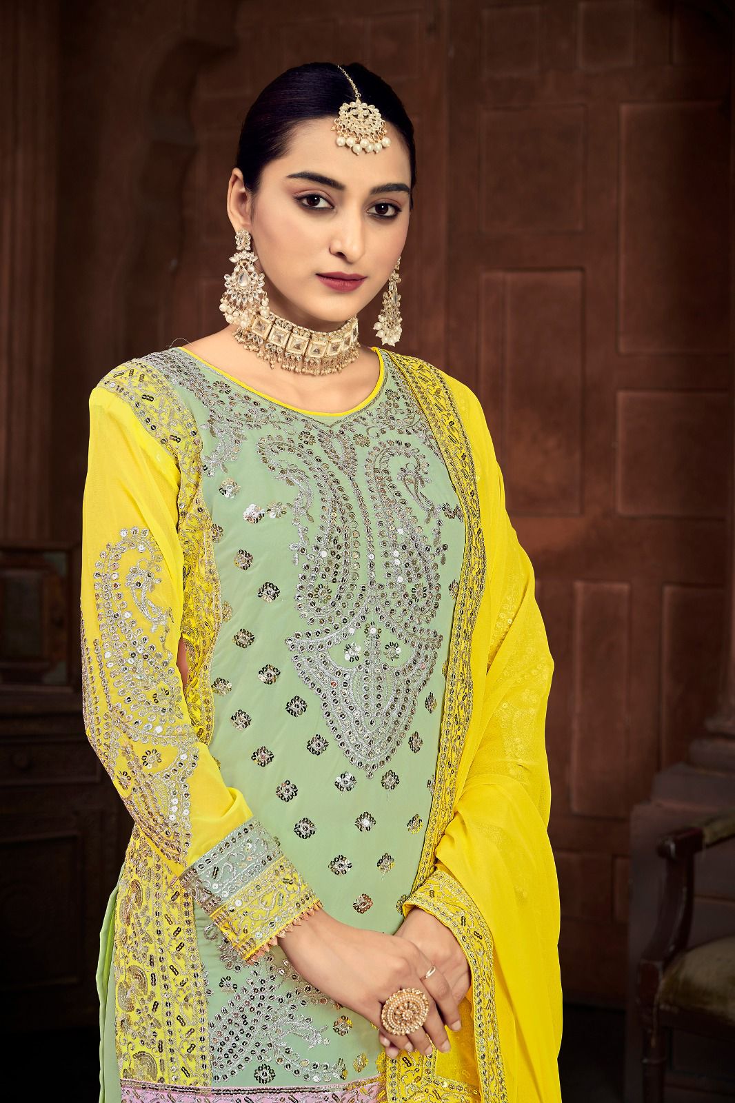 Party Wear Look Fancy Top-Dupatta and Fully Stitched Sharara*