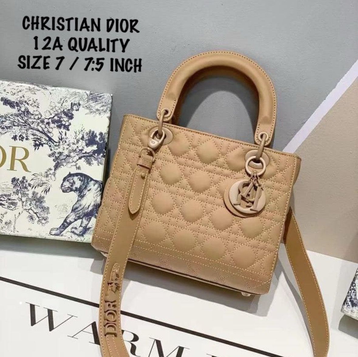 CHRISTIAN DIOR LADY D LITE PATENT BAG