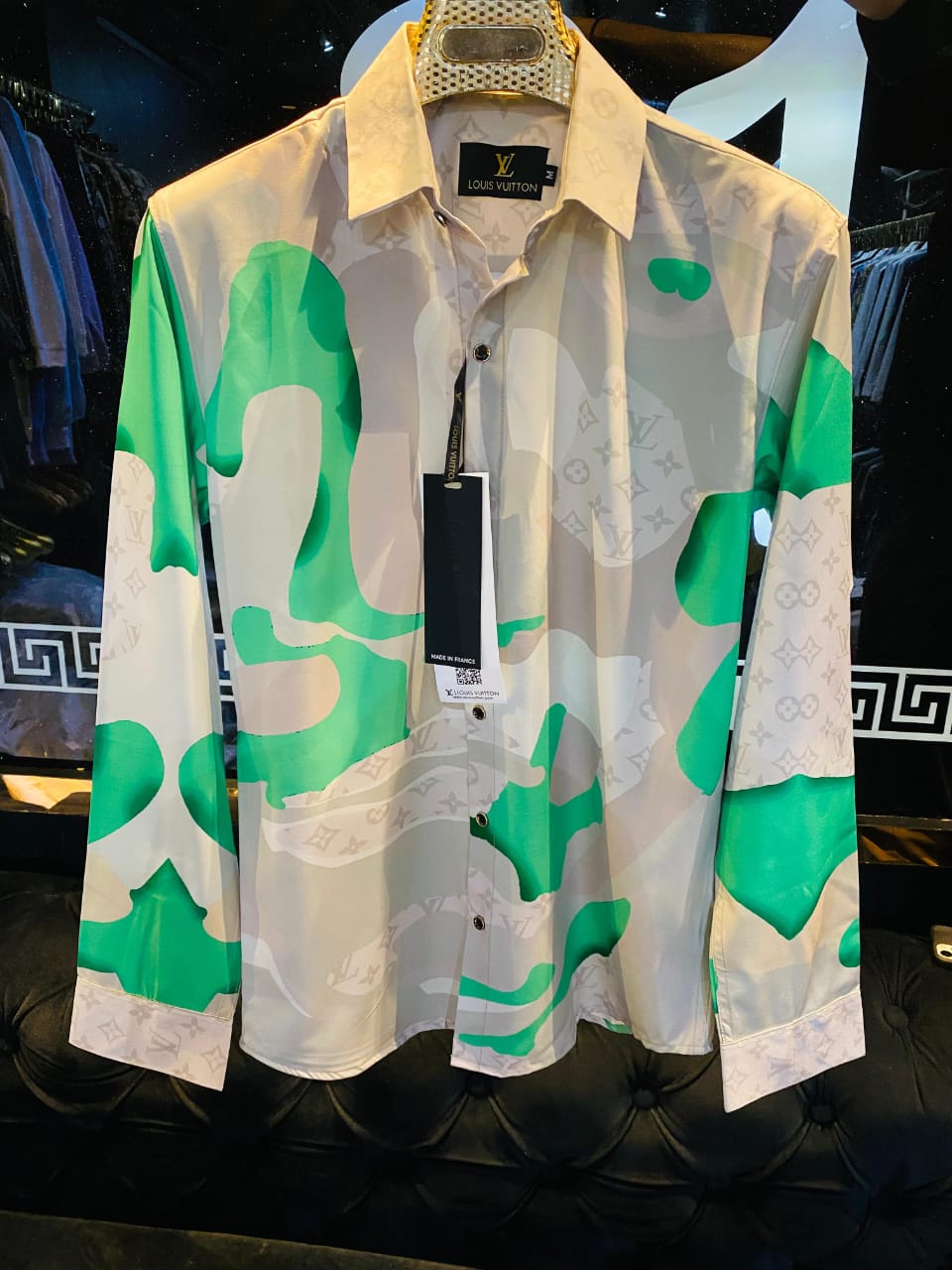 ABSTRACT PRINT SHIRT PAINTER - GREEN