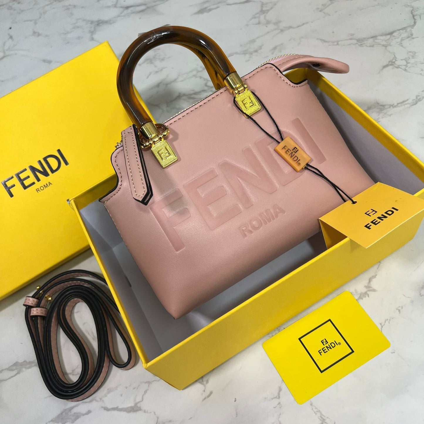 Simply Fendi Mini Black leather -bag