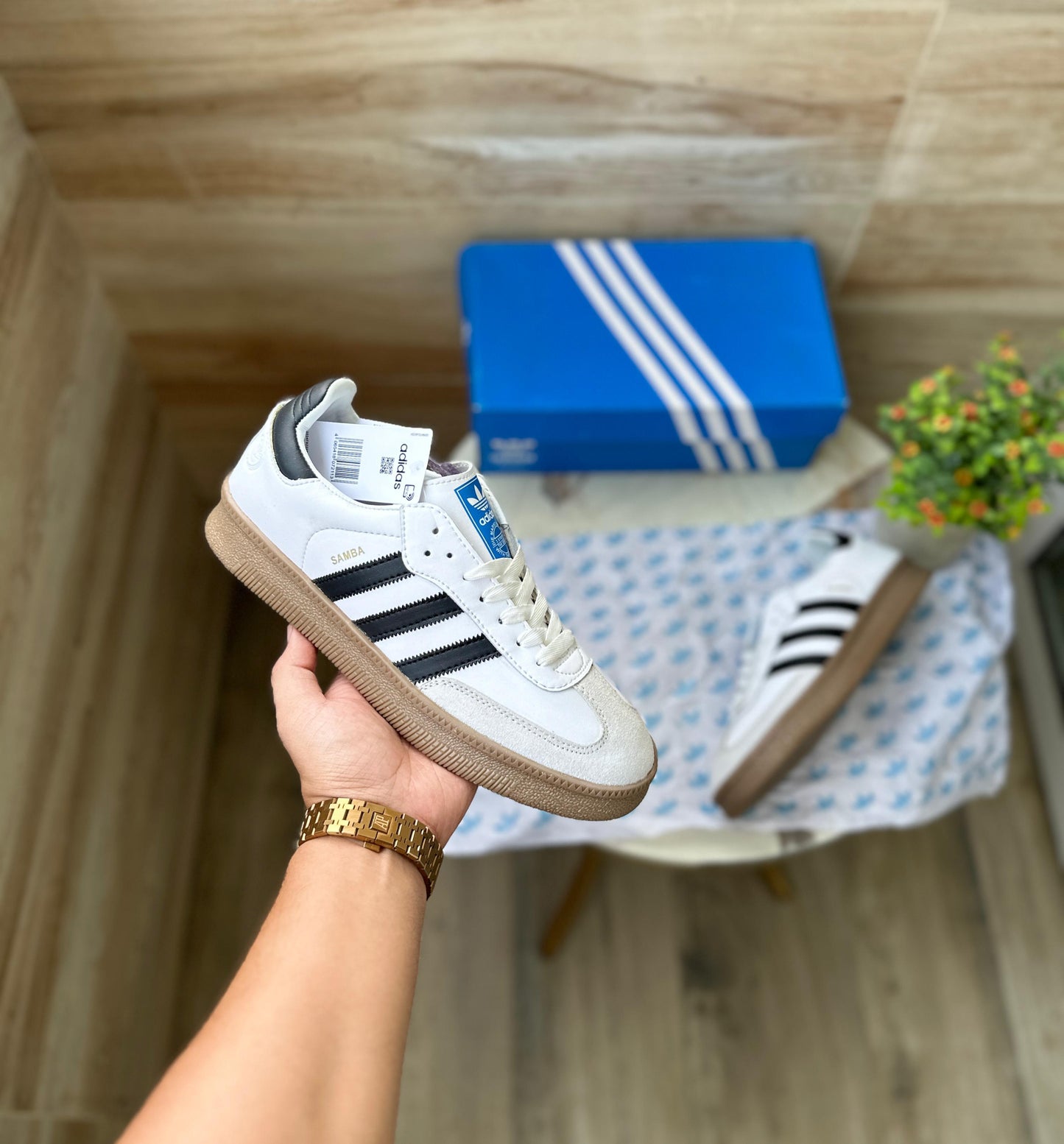 Adidas Originals Samba XLG Gum White Sneakers –