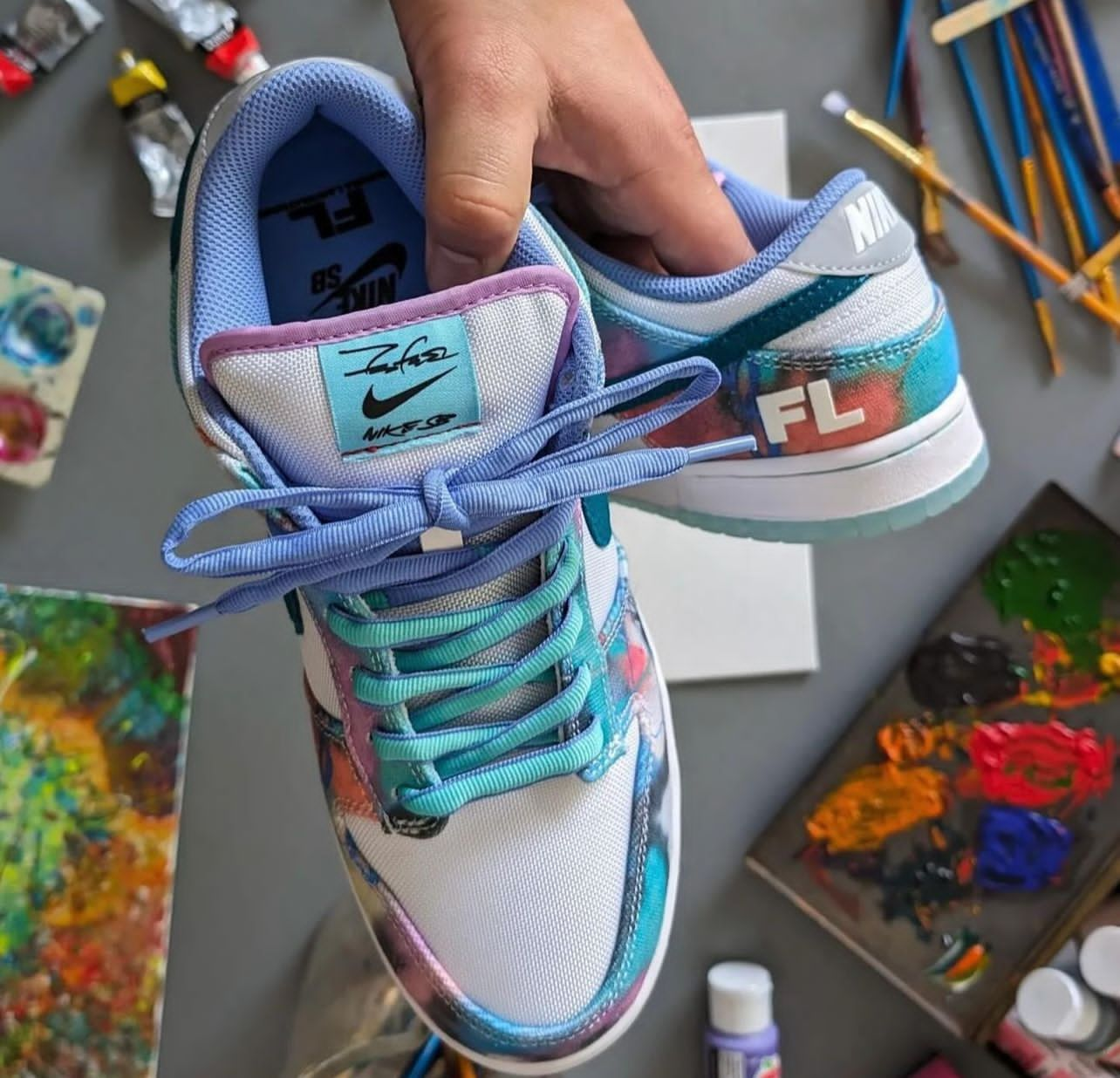 Futura Laboratories x Nike SB Dunk Low ‘Bleached Aqua