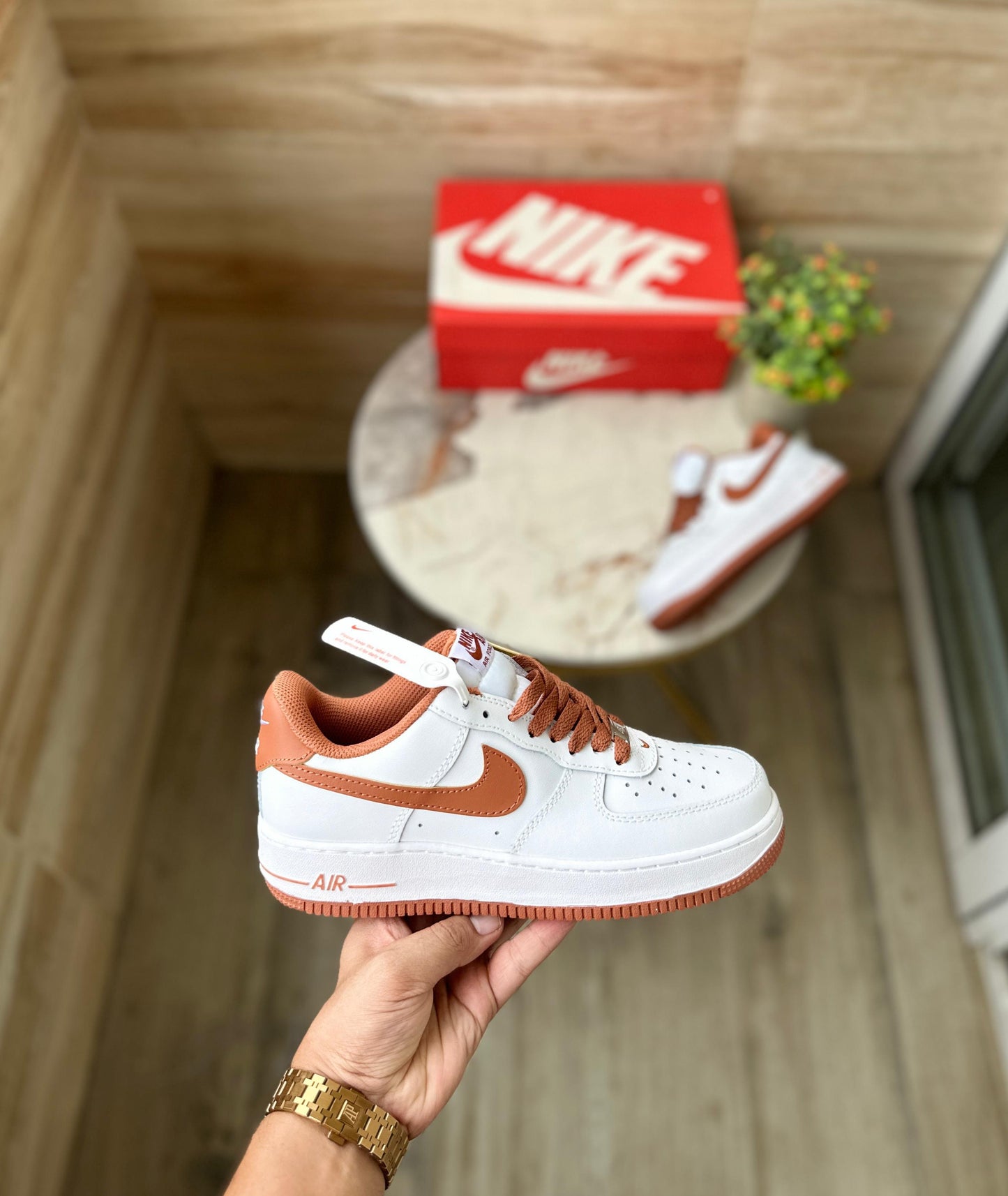 Unisex Nike Air Force One Pecan Sneakers –