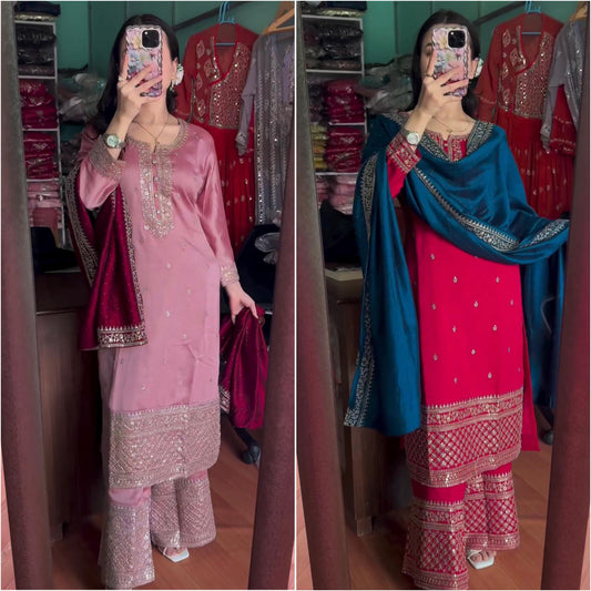 kurta with dupatta sets||dupatta set for women||heavy dupatta sets