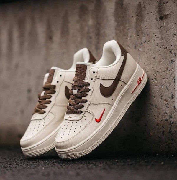 Nike Air Force Brown Swoosh –