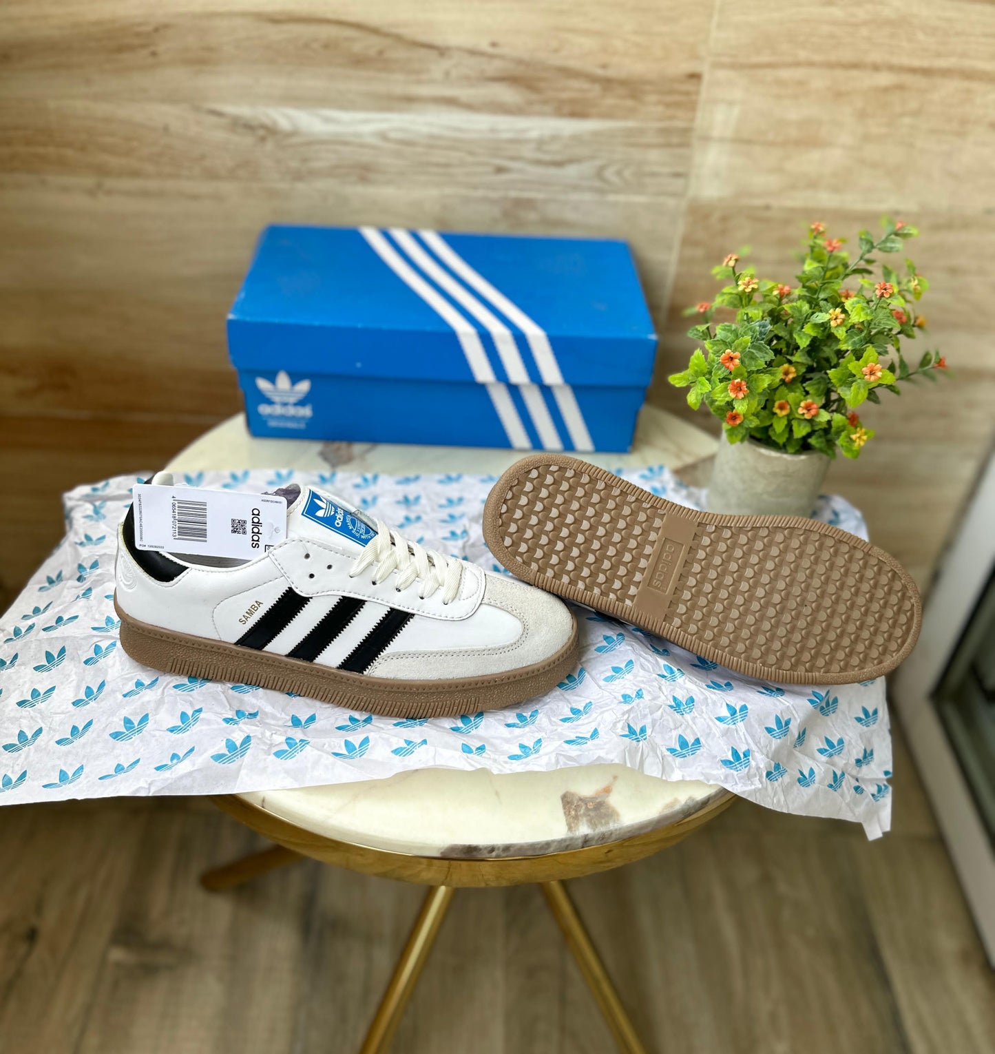 Adidas Originals Samba XLG Gum White Sneakers –