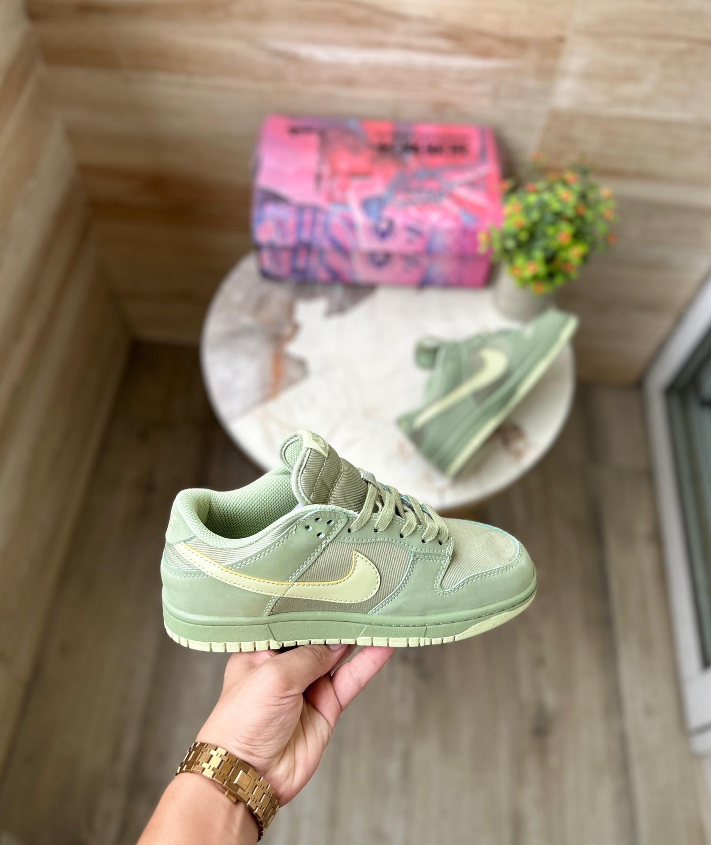 Nike Sb Dunk oil green oil aura