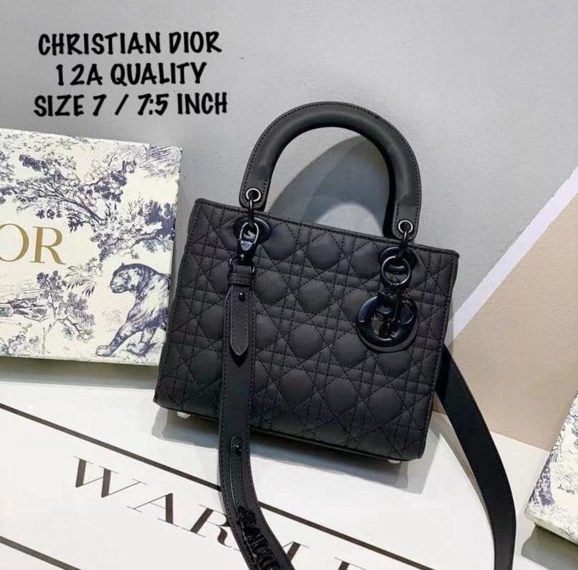 CHRISTIAN DIOR LADY D LITE PATENT BAG