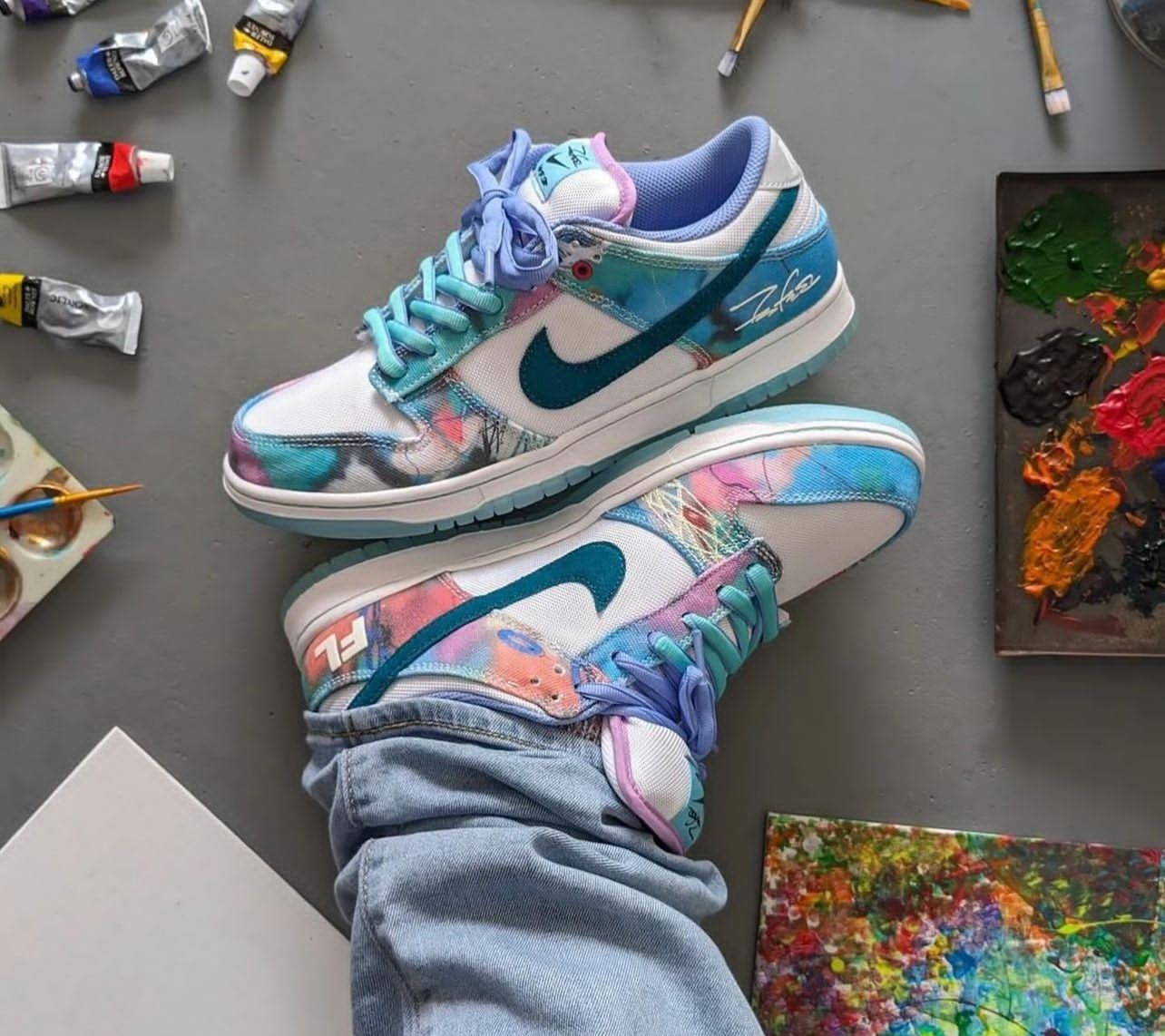 Futura Laboratories x Nike SB Dunk Low ‘Bleached Aqua