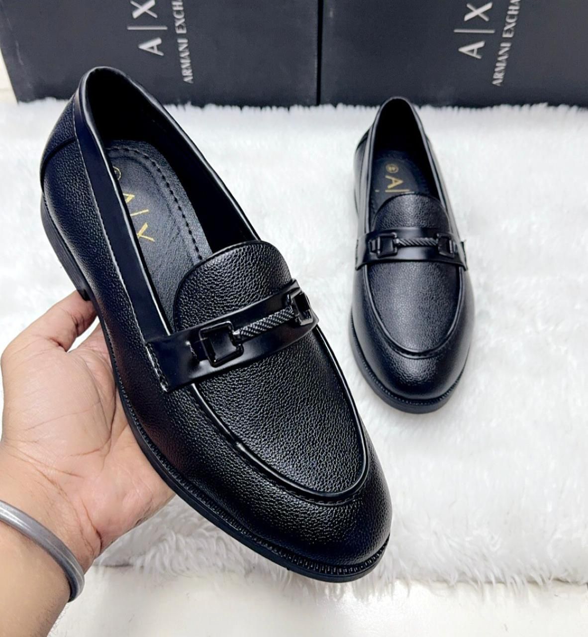 Armani Loafers – Premium Quality | Available in Black & Brown