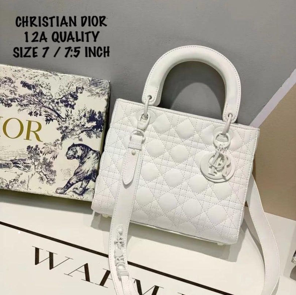 CHRISTIAN DIOR LADY D LITE PATENT BAG