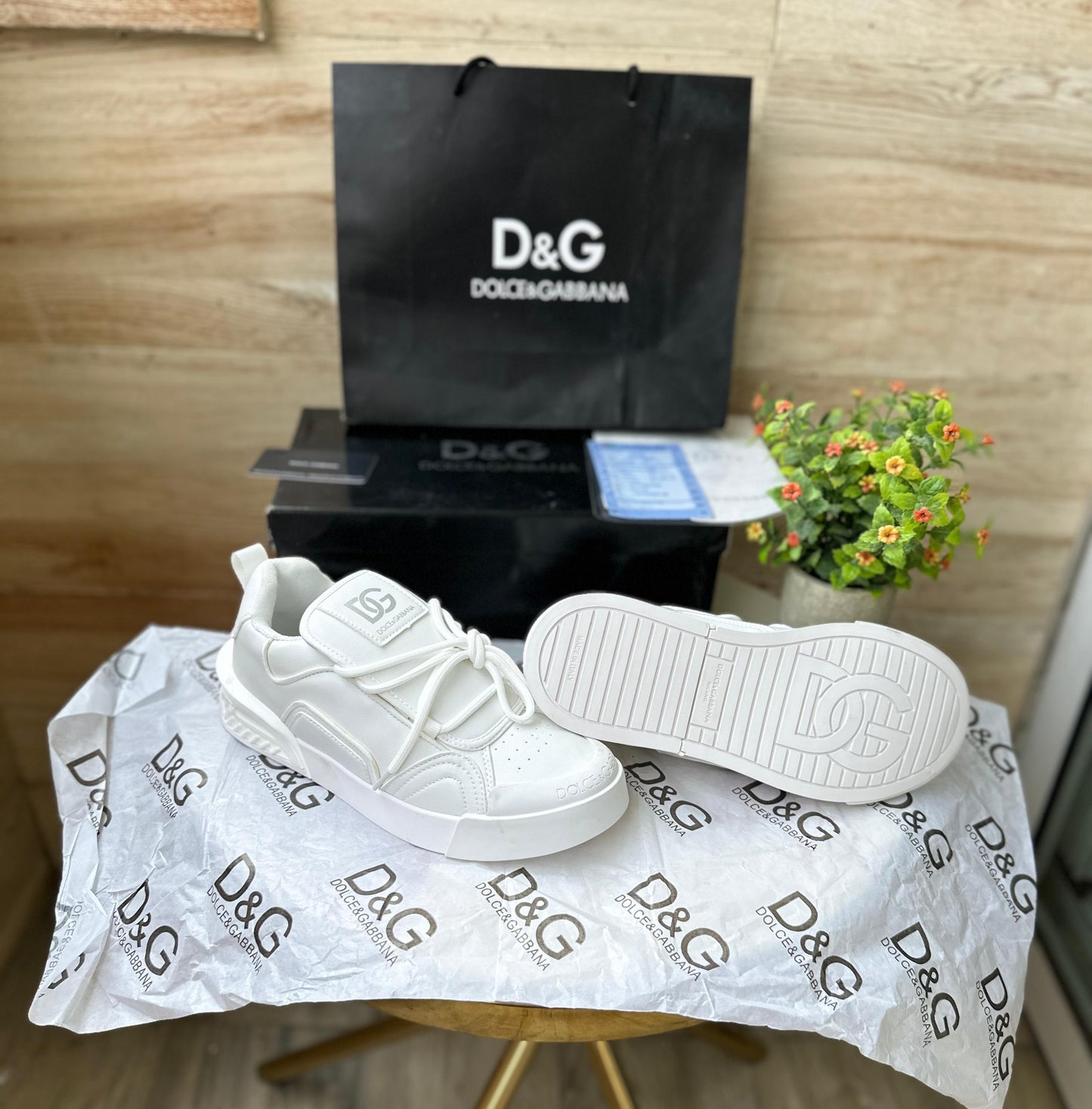 Men’s D&G Street Style Plain Sneakers