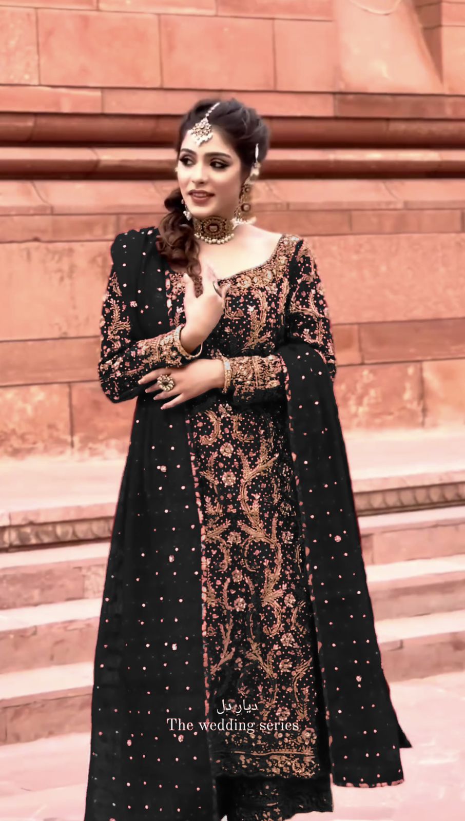 Latest heavy pakistani suits 119 Black