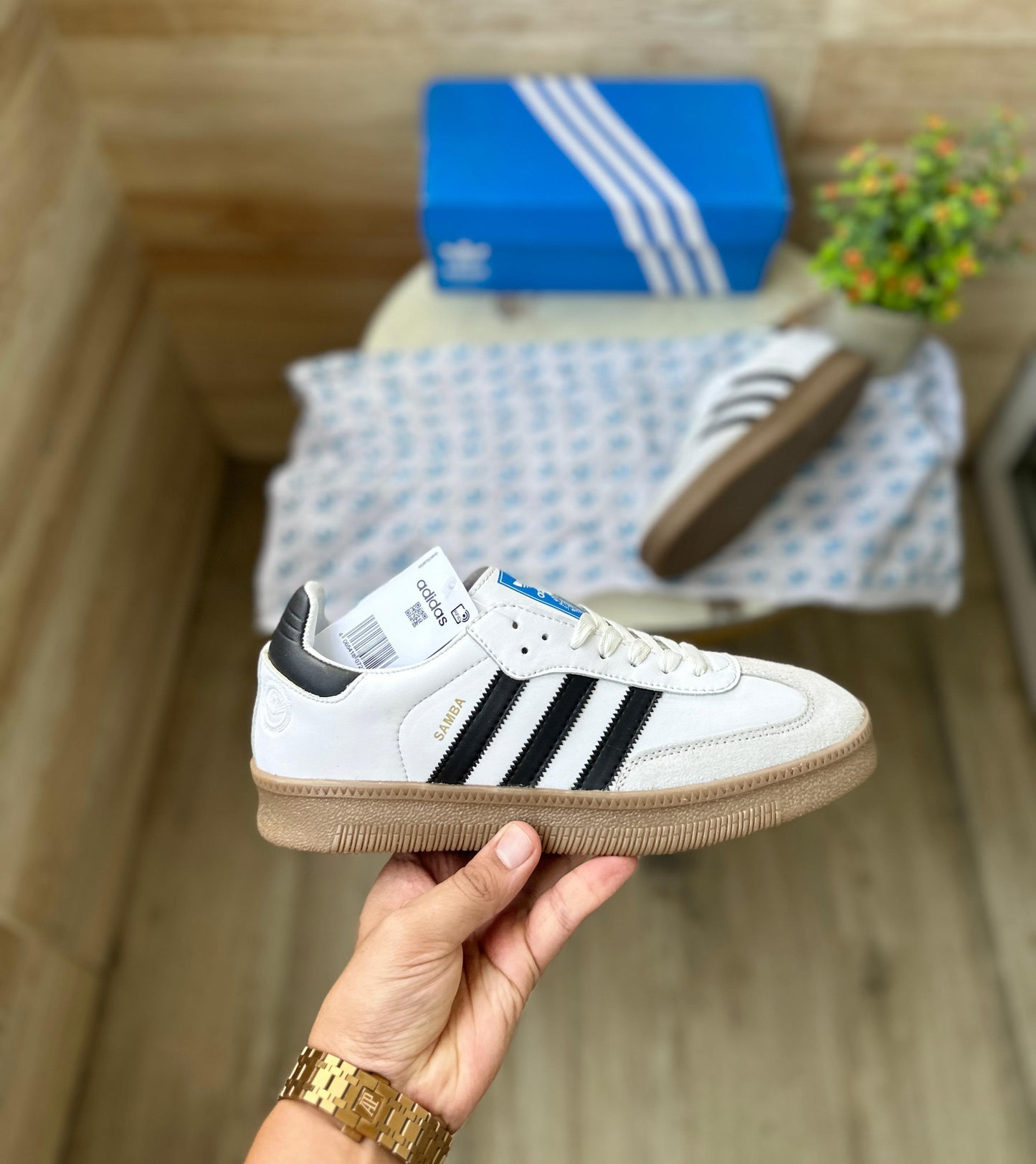 Adidas Originals Samba XLG Gum White Sneakers –