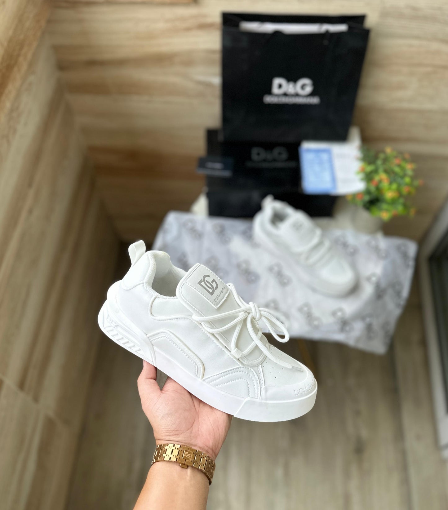 Men’s D&G Street Style Plain Sneakers