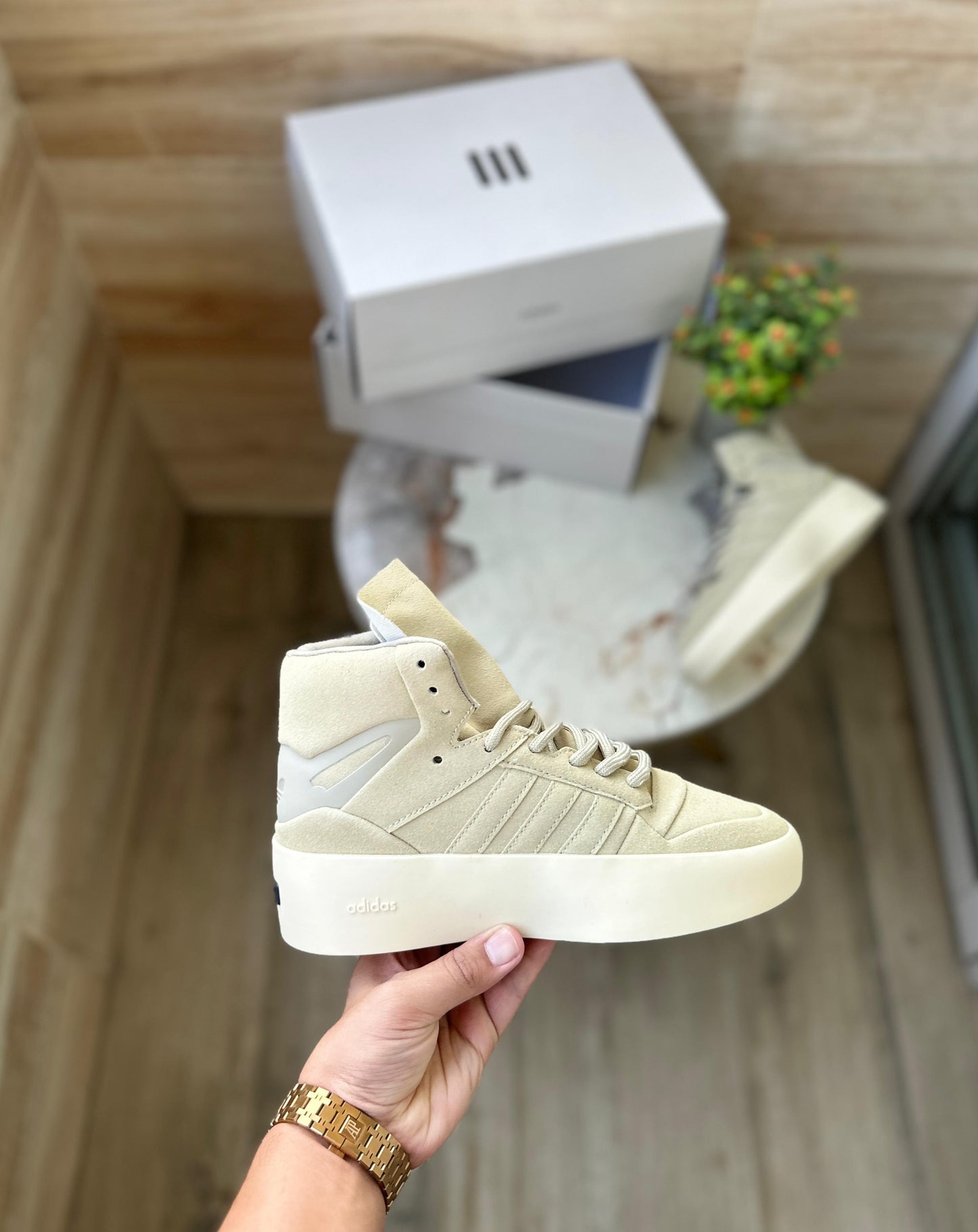 Adidas Fear of God Mid Grey White