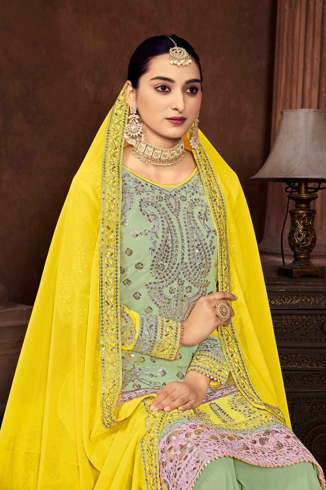 Party Wear Look Fancy Top-Dupatta and Fully Stitched Sharara*