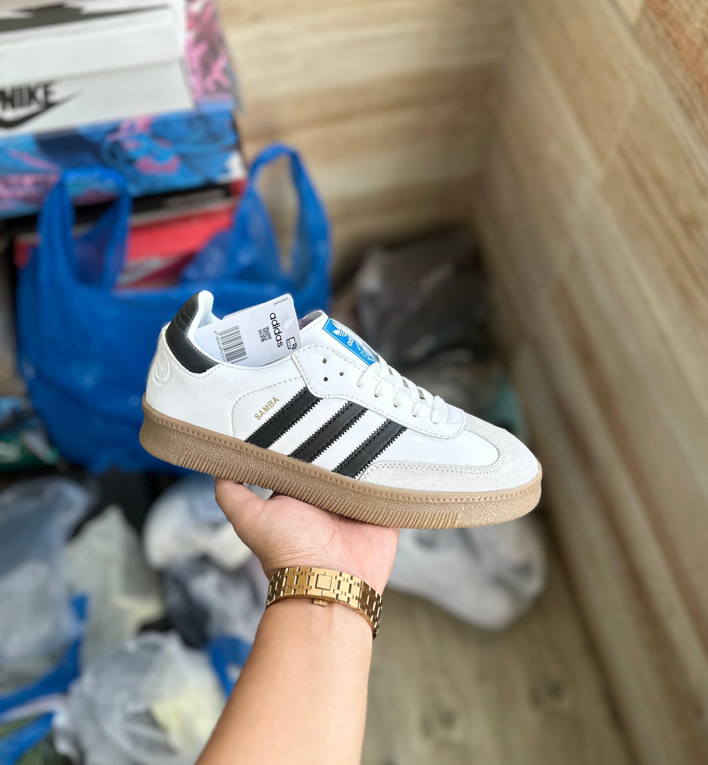 Adidas Originals Samba XLG Gum White Sneakers –