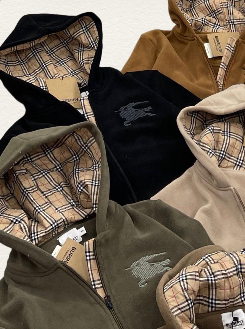 Burberry Ladies Premium Zipper Hoodie