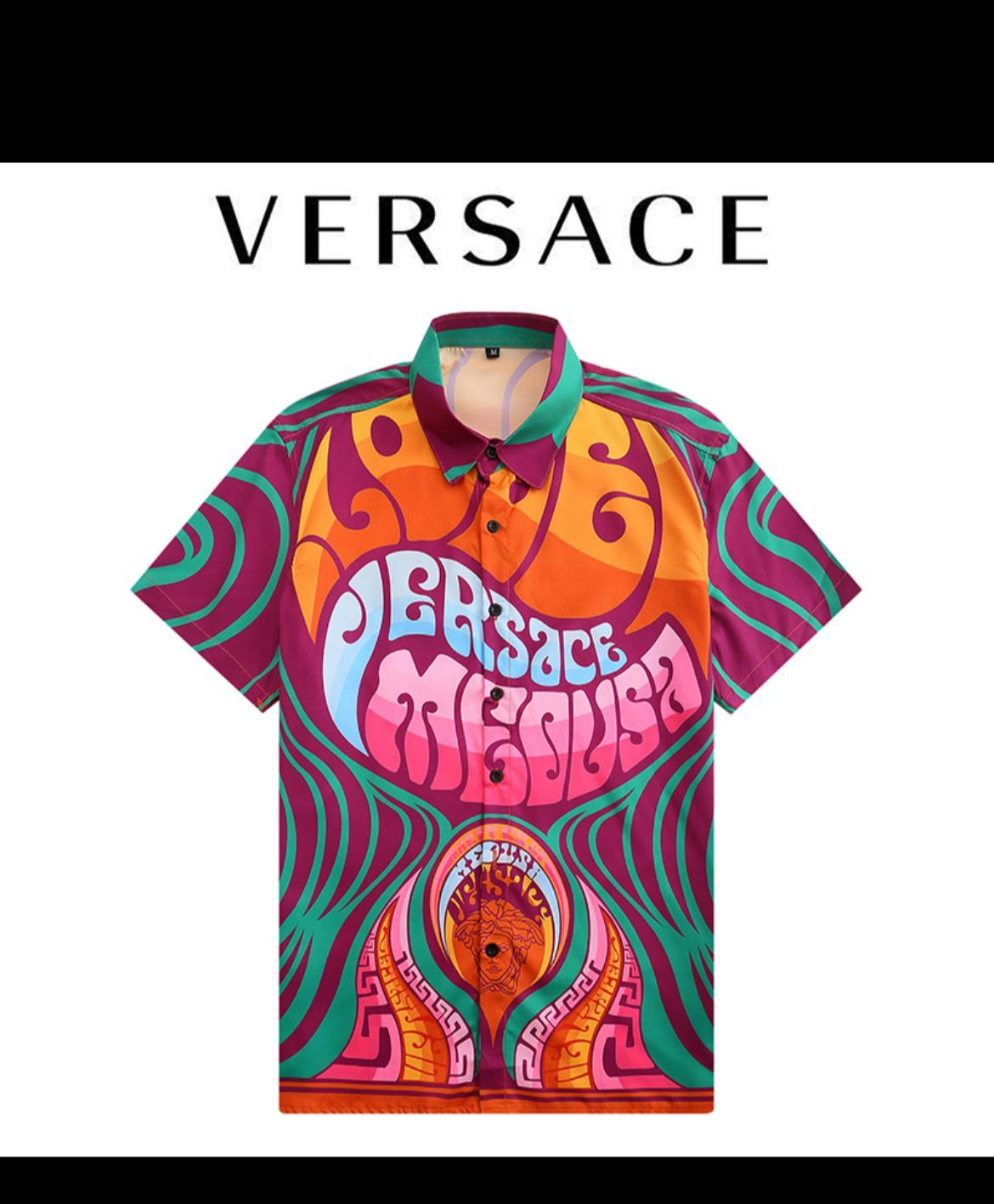 Versace Premium Quality Drop Shoulder Cuban Collar Shirts