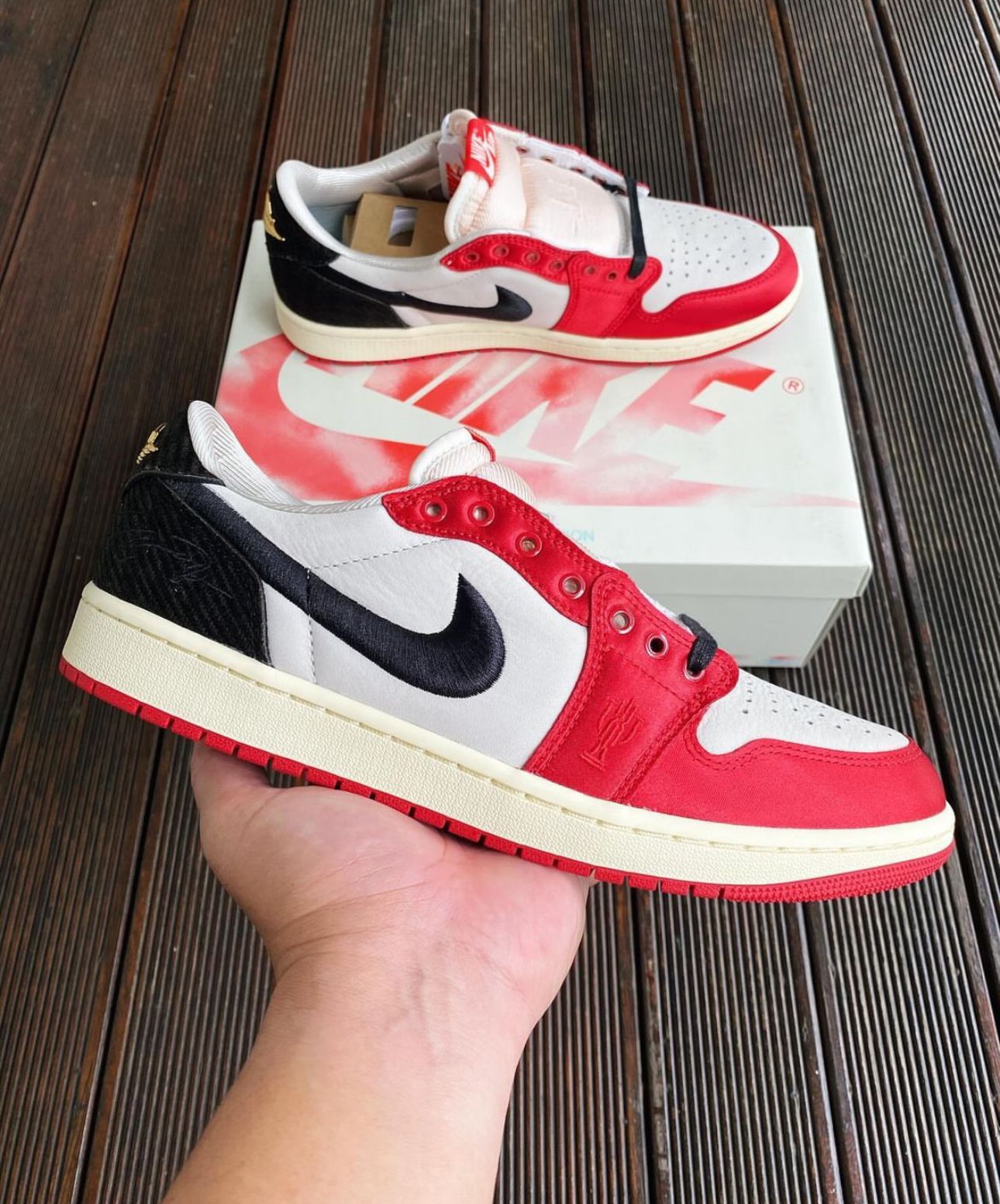 Nike Air Jordan 1 Low OG x Trophy Room – Sail & Varsity