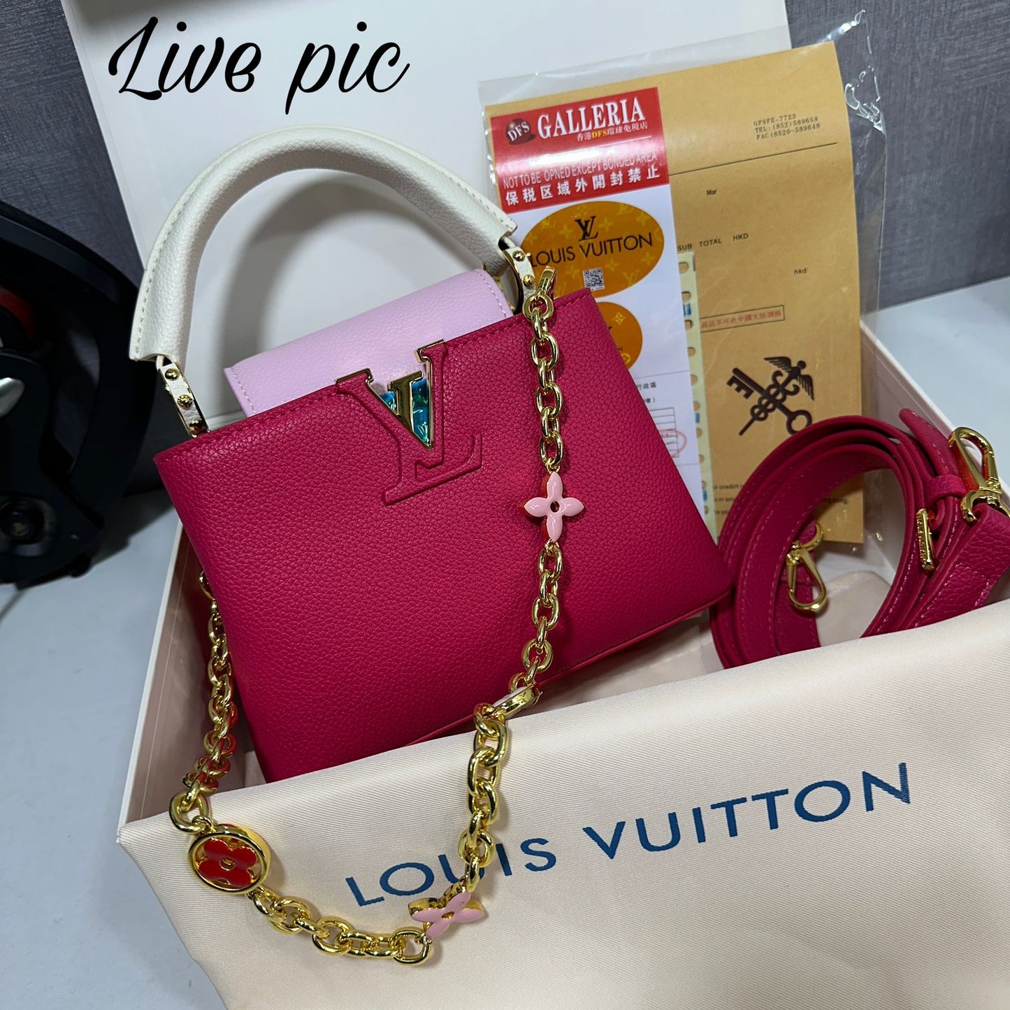 LOUIS VUITTON CAPUCINES MM 2WAY BAG