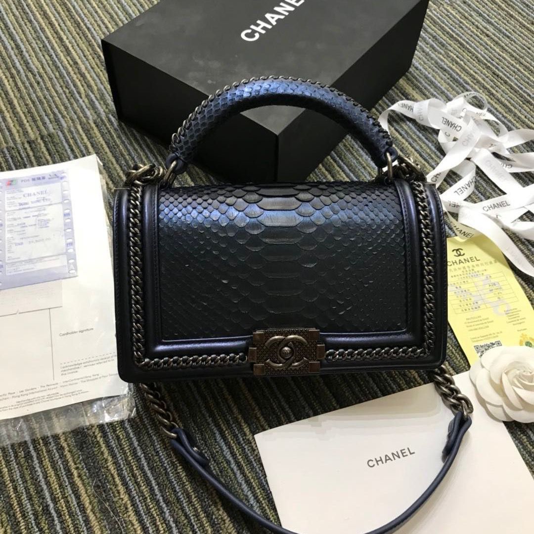 CHANEL Boy Top Handle Bag