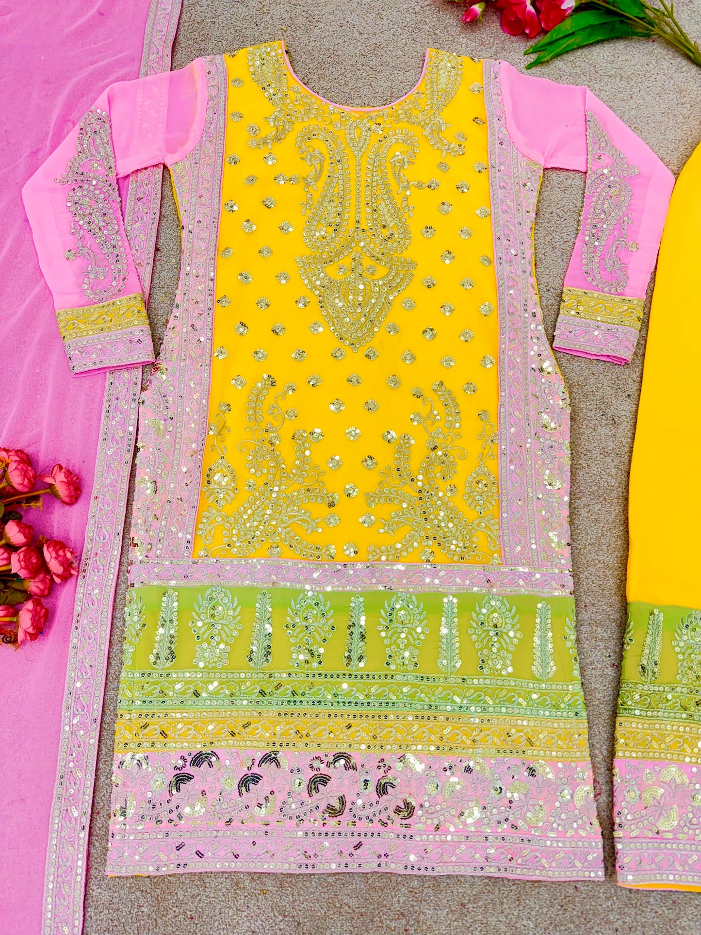 Party Wear Look Fancy Top-Dupatta and Fully Stitched Sharara*