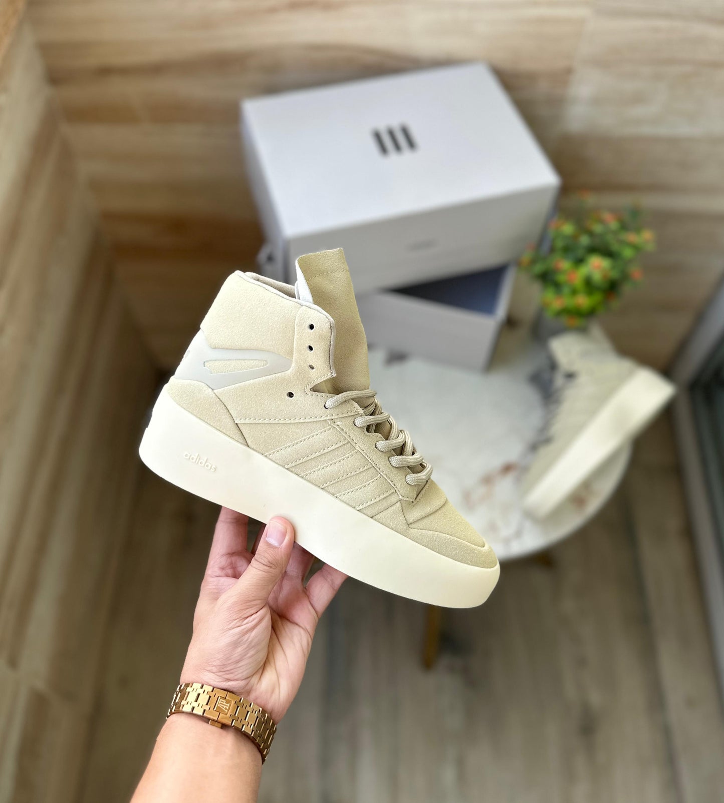 Adidas Fear of God Mid Grey White